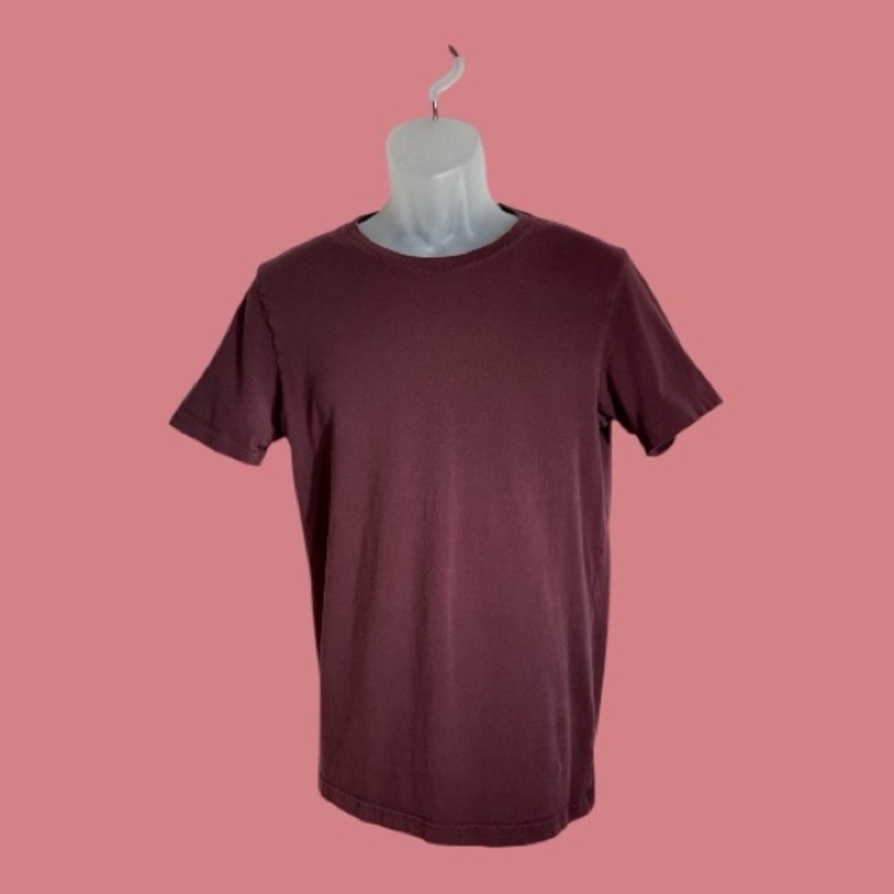 Express Flex Stretch Men’s Short Sleeve T-Shirt Burgundy Red Cotton/Spandex S